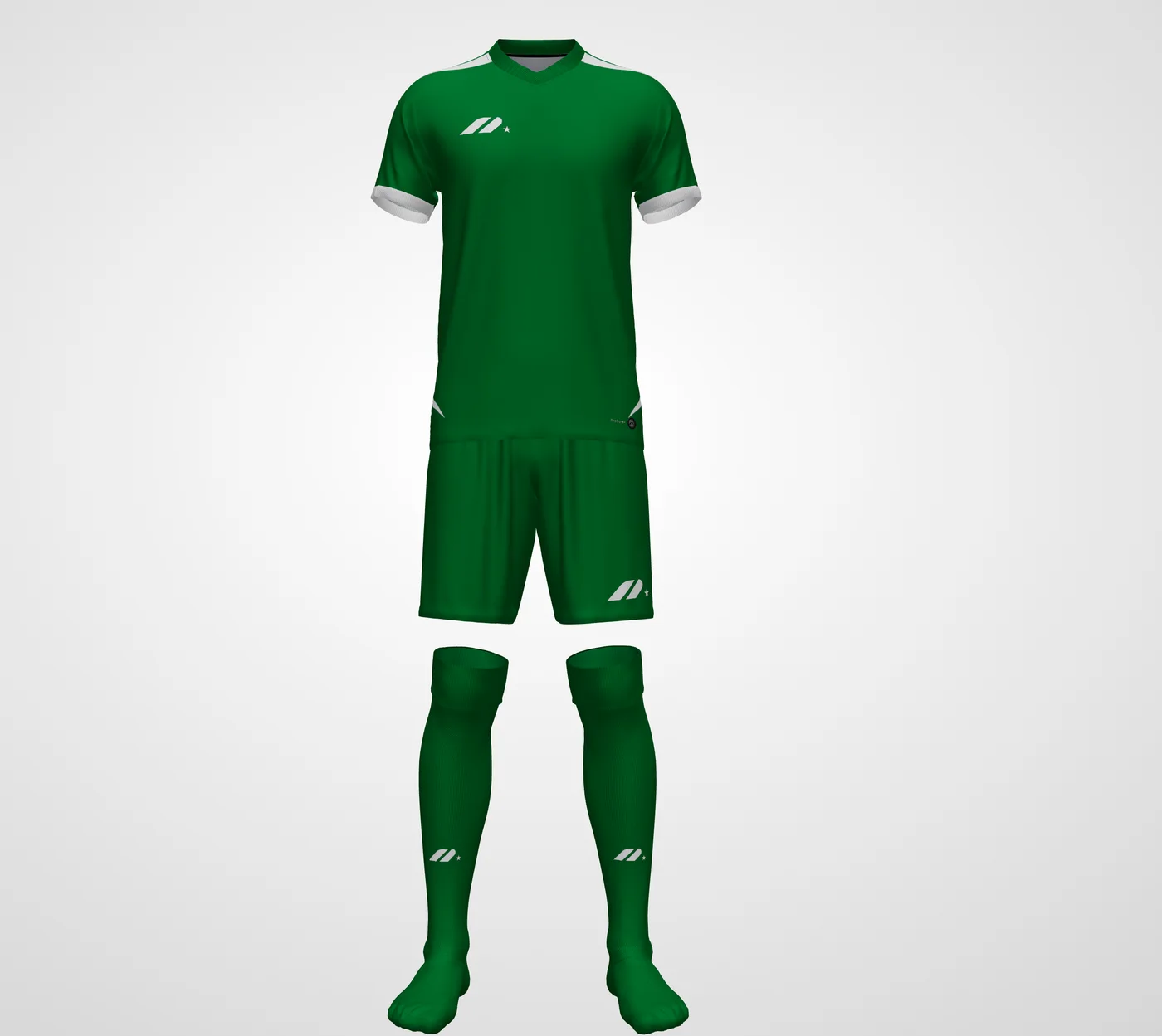 AI-designed home kit in green and white